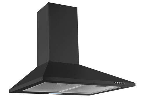 Hotte murale noire - 60,