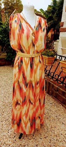Robe longue acidulée