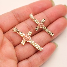 Pendentif Nugget Fleur & Croix