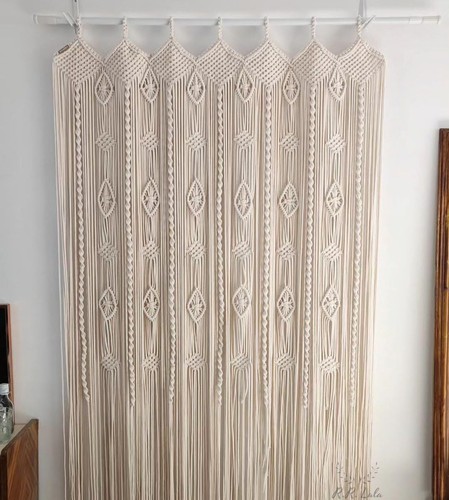 Handmade wall curtain macrame - handmade,