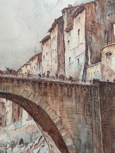 Beau dessin ancien - , paysage