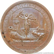 R9155 Rare Medal Spain Louis XIV Victory on British Fleet Gibraltar 1696 UNC