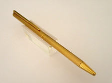 MAGNIFIQUE STYLO BILLE DE PRESTIGE ST DUPONT PLAQUE OR POINTES DIAMANT N217