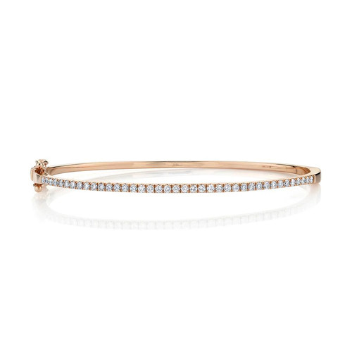 Bracelet jonc diamant fin - jonc,