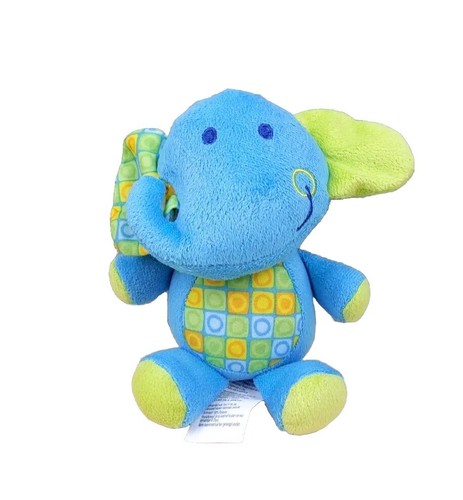 Peluche doudou éléphant bleu