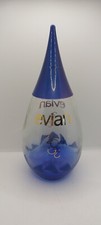 Bouteille Verre Vide collector EVIAN Millenium 2002 Collector Blue Dorée 100cl
