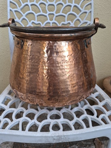 Chaudron ancien cuivre - chaudron,