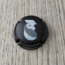 Capsule de champagne Lasseaux - Noir mat et Coq Blanc (Inédite) - Verso OR