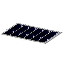 Kit de structure pour six panneaux photovoltaïques verticaux orientés vers le...