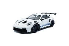Porsche 911 GT3 RS white with blue stripes 2024