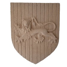 Blason Aquitaine, Ecusson de la Guyenne véritable pierre reconstituée artisanale