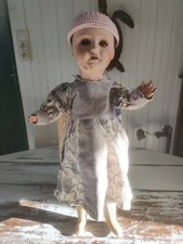  ancienne Poupée En  Bois Et Composition 48 Cm