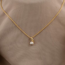 Collier Pendentif Solitaire En