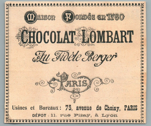 1900 chocolat lombart au - 1900,