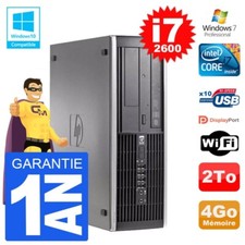 PC HP 6200 SFF Intel i7-2600 RAM 4Go Disque 2To Graveur DVD Wifi W7