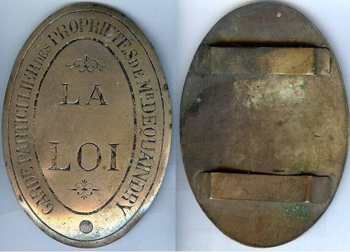 Plaque métier - de,