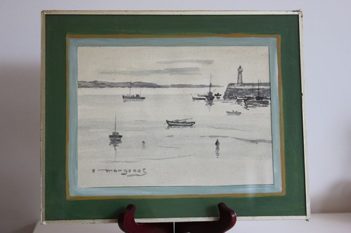 Encre vue port - encre, de