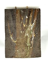 Machiko Hagiwara plaque murale tronc d'arbre gres la borne Sancerre gres  berry