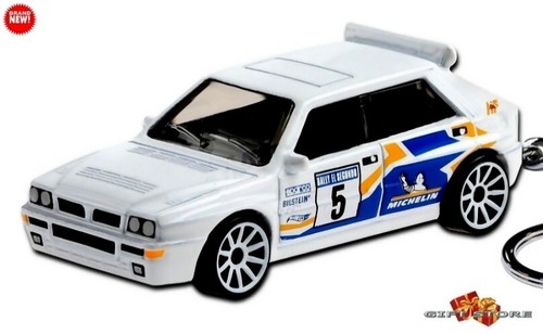 Key chain white lancia delta - key,