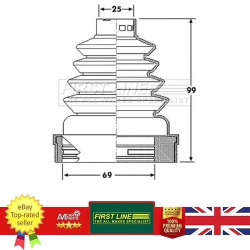 Joint boot kit - cv,