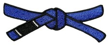 Patch ceinture bleu BJJ brodé