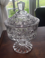 Drageoir Bonbonnière en semi cristal sur pied ancienne