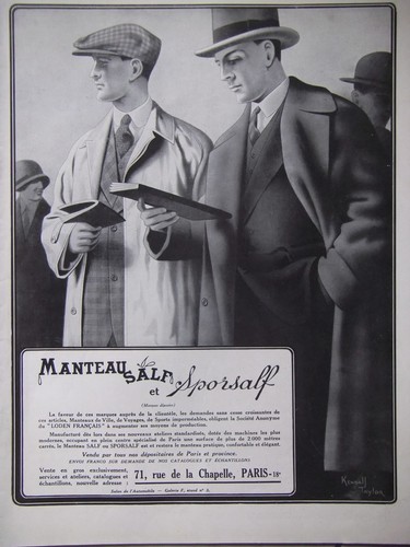 Publicité manteau salf - manteau, et