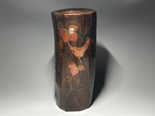 Vase vintage en bois Ikebana