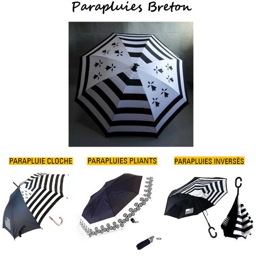 Parapluies breton hermine gwen - parapluies,