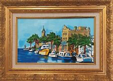 tableaux acrylique sur isorel 49x35 avec cadre le grau du roi 