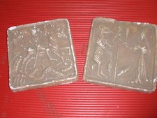 2 WALL HANGING PLAQUES PLASTER