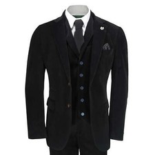 Hommes Velours 3 Pièce
