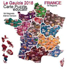 LE GAULOIS - 2018 -  Carte Magnets  FRANCE Départements  COMPLETE 