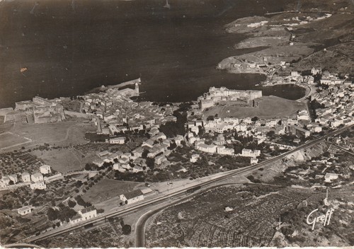 Cpsm collioure vue aerienne - vue, le