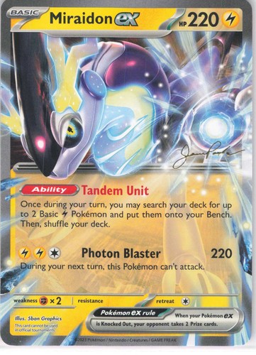 Miraidon gold foil auto - miraidon,