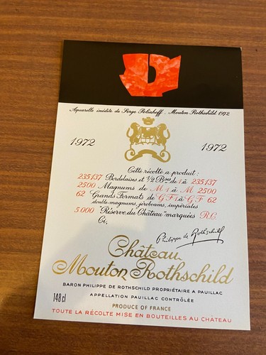 Etiquette château mouton - château,