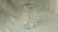 ANCIEN VERRE GOBELET EN CRISTAL EMAILLE CHIFFRE INITIALE "D" FIN 19 EME *