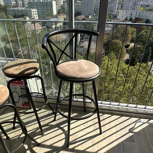 Tabouret bar métal noir - tabouret,