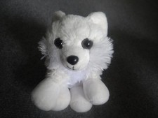 Peluche Loup Blanc - 17 cm long
