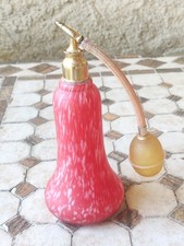 Ancien Atomiseur Parfum En Pate De Verre - Vermillon