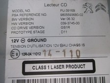 LECTEUR CD  CITROEN DS4   9805593680  2559576