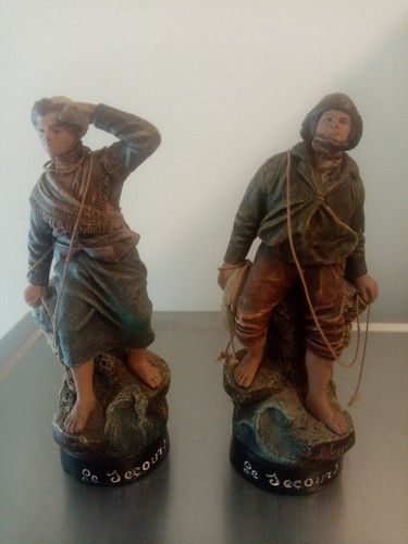Ancienne statuette terre - statuette, en