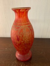 Vase oranger signé Leg h : 24
