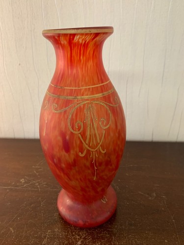 Vase oranger signé leg 24 - vase,