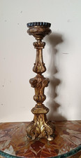 Ancien Candélabre En Bois