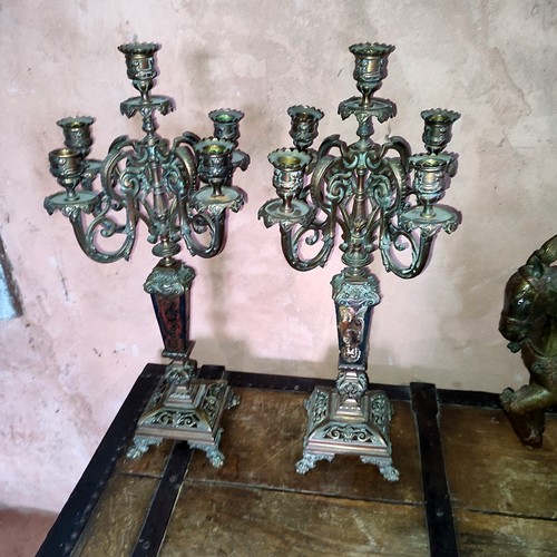 Paire chandelier candélabre
