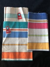 Job Lot 3 Vintage French New Old Stock Metis Linen Torchons Towels c1950s