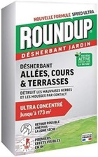 Désherbant Total Puissant Roundup Concentré Jardin 400 ML Anti-Herbes Et Mousse