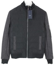 Zapa Daddy Veste Hommes X Petit Laine Mélange Capuche Matelassé Bomber Type Zip