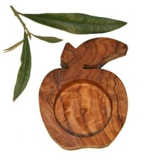 Photophore forme pomme en bois d'Olivier (ref:5107)